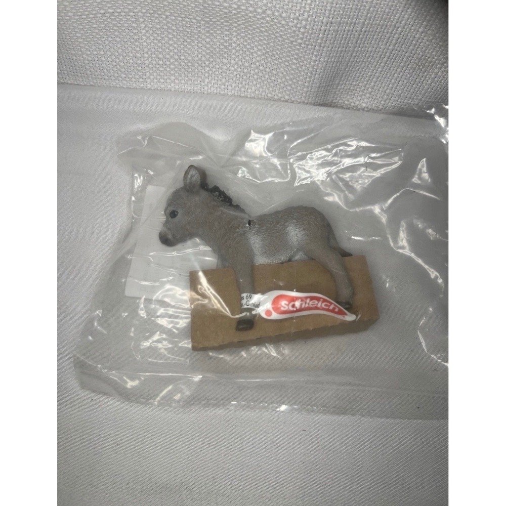 Schleich Donkey Foal 17060 Farm Animal Figure Grey Miniature New in Bag
